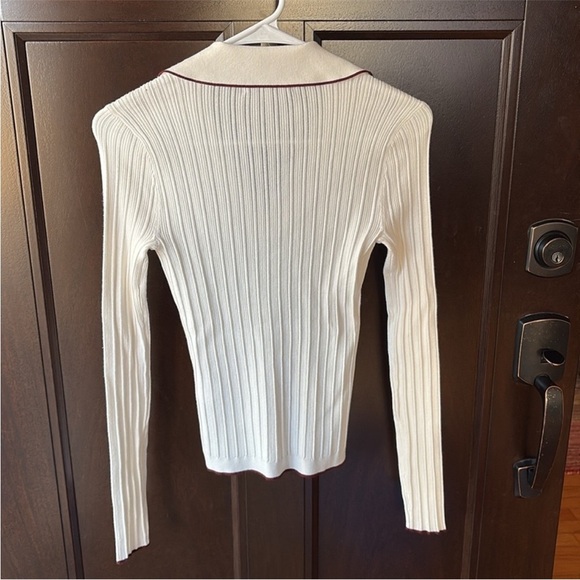 NWOT Madewell Signature Knit Johnny Collar Sweater Size XS - Picture 8 of 9